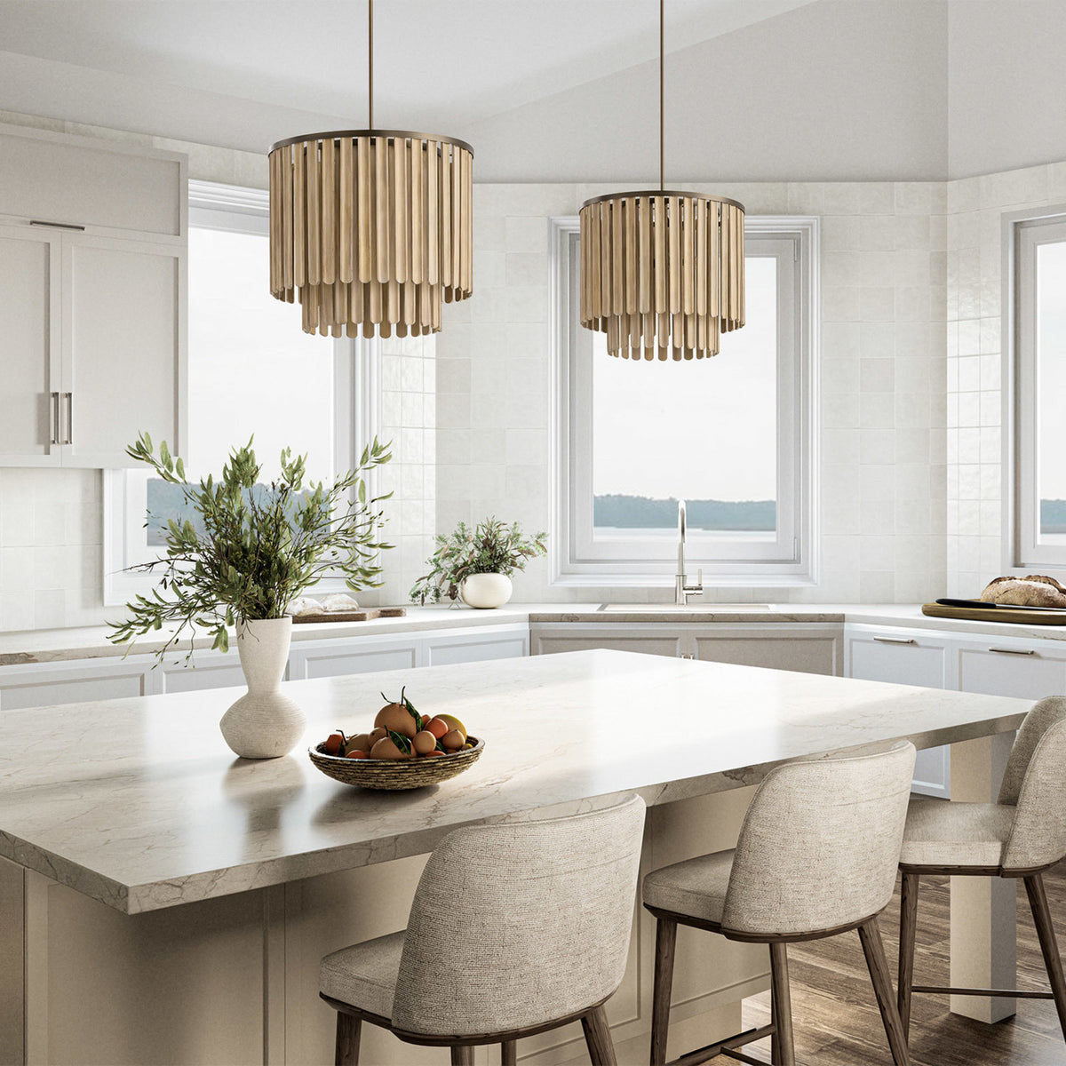 Capital Jada Medium Pendant in Dark Brass