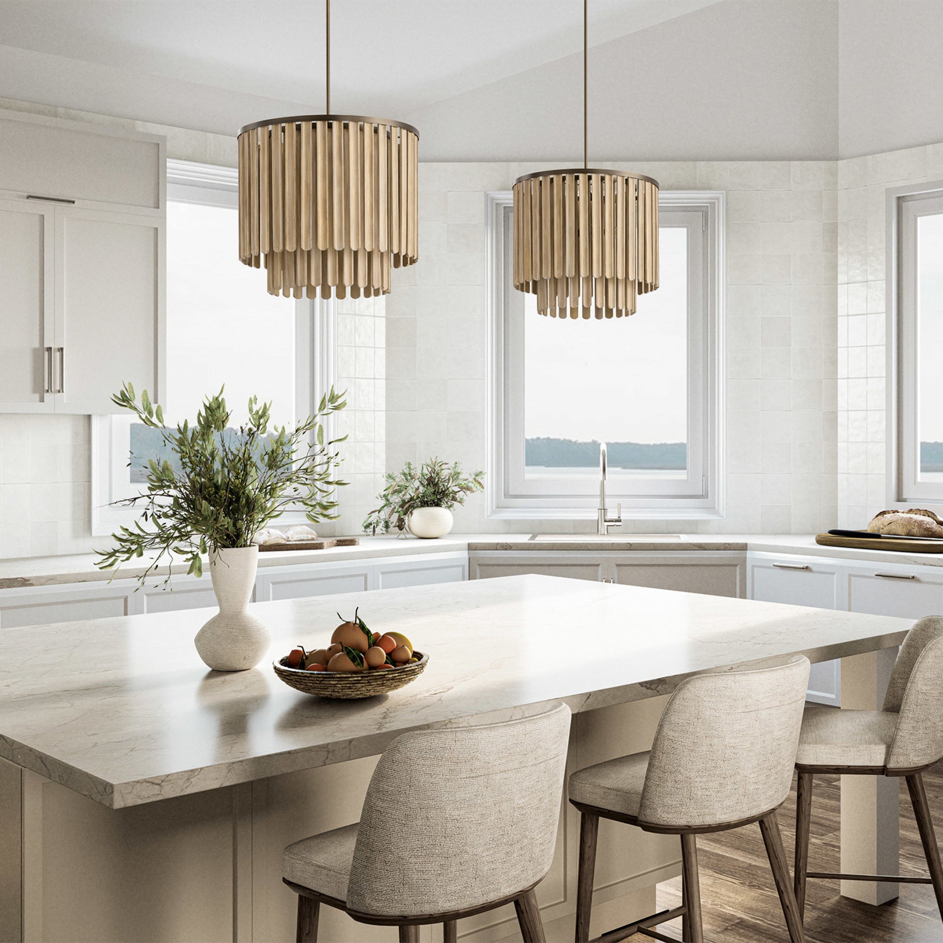 Capital Jada Medium Pendant in Dark Brass