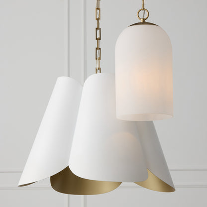 Capital Cleo Capsule Pendant in Matte Brass