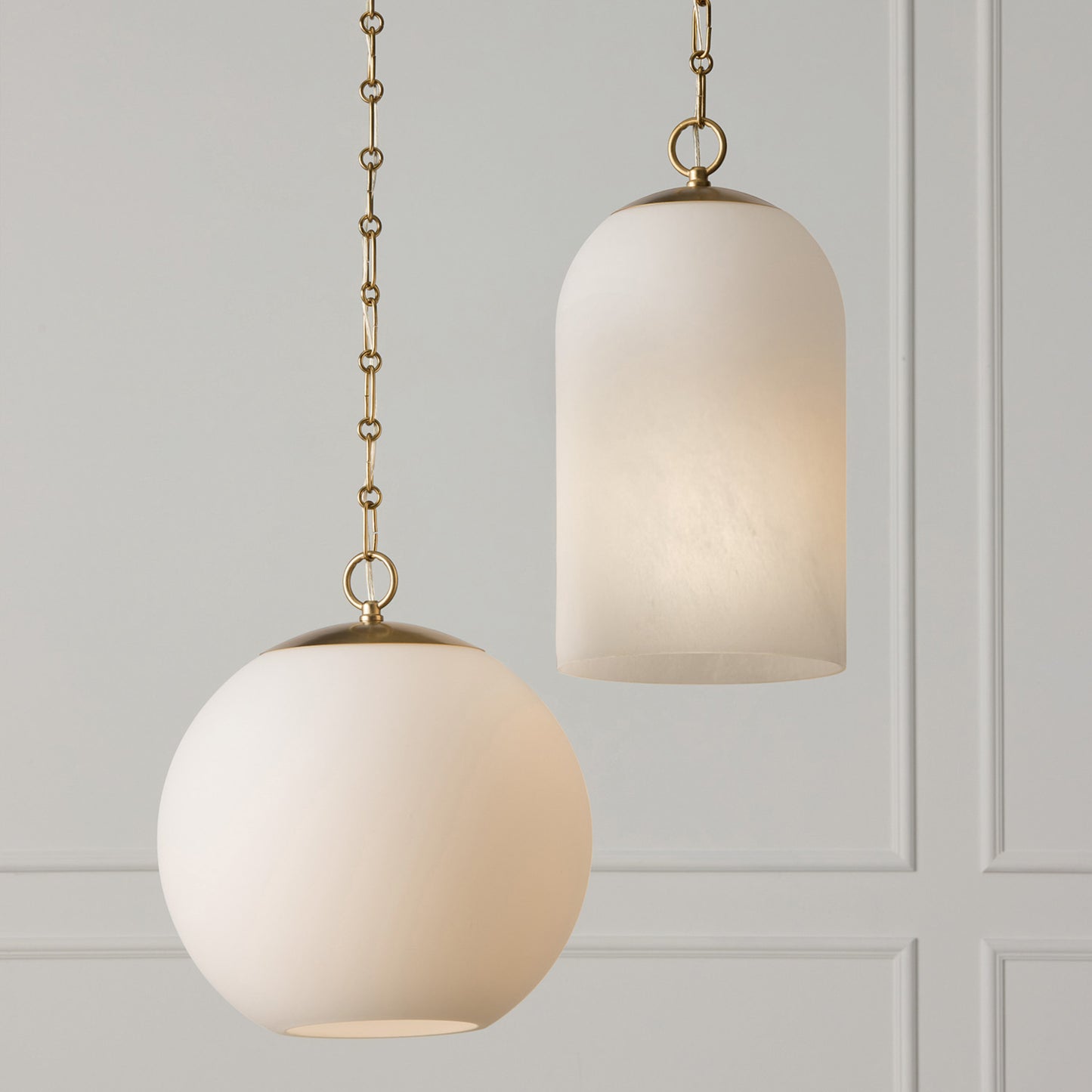 Capital Cleo Capsule Pendant in Matte Brass