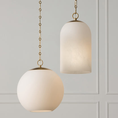 Capital Cleo Capsule Pendant in Matte Brass