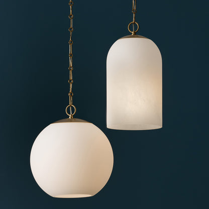 Capital Cleo Capsule Pendant in Matte Brass