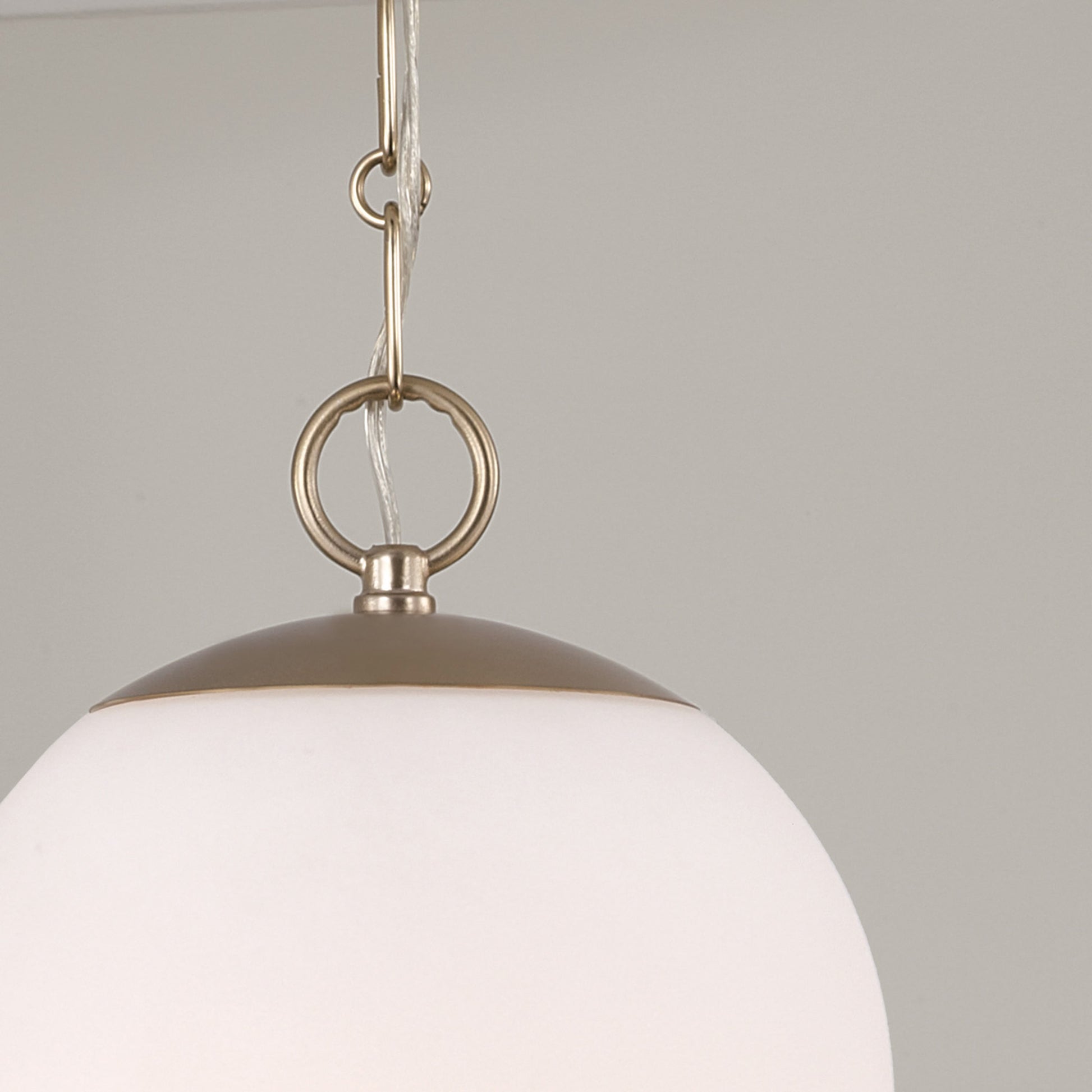 Capital Cleo Capsule Pendant in Matte Brass