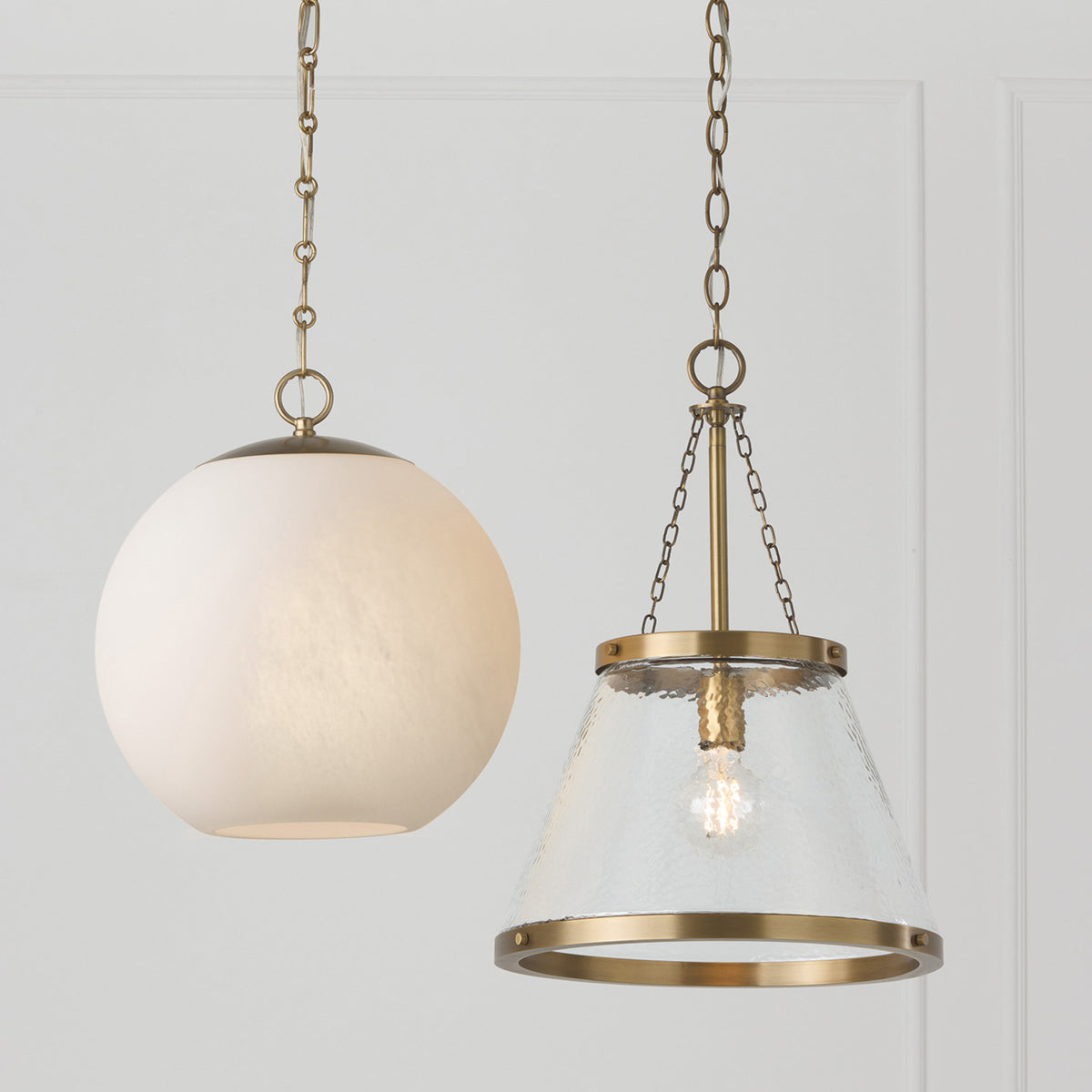 Capital Cleo Globe Pendant in Matte Brass