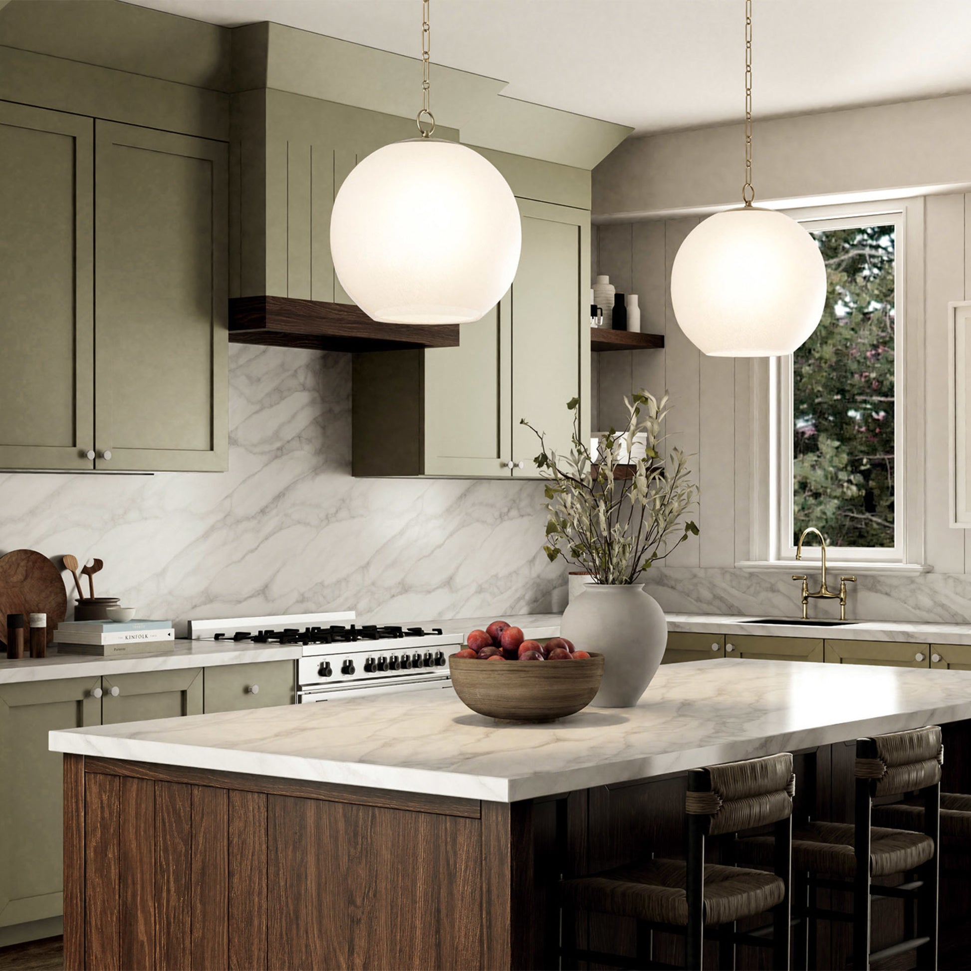 Capital Cleo Globe Pendant in Matte Brass