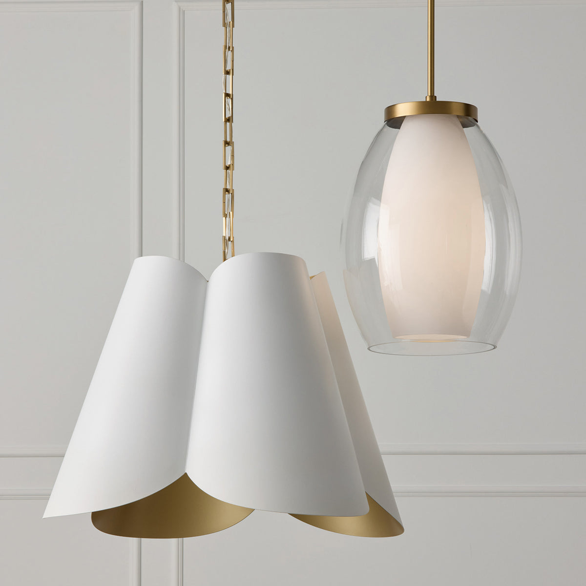 Capital Joss Pendant in Aged Brass