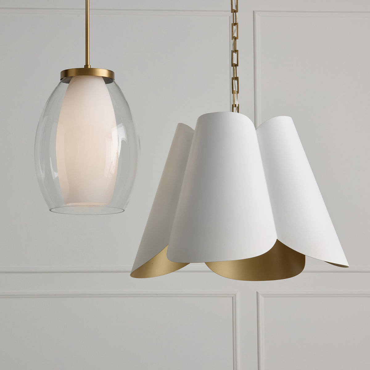 Capital Joss Pendant in Aged Brass
