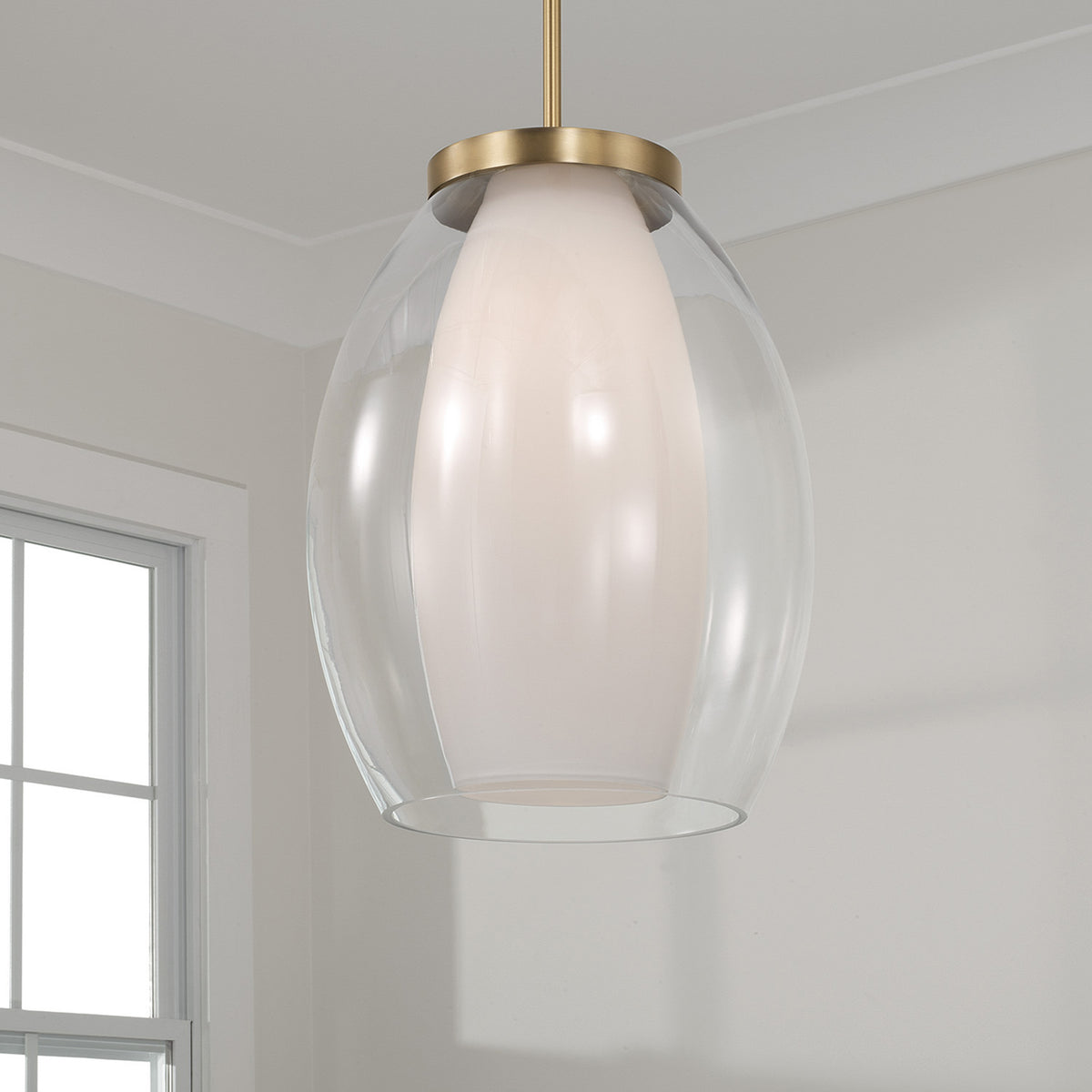 Capital Joss Pendant in Aged Brass