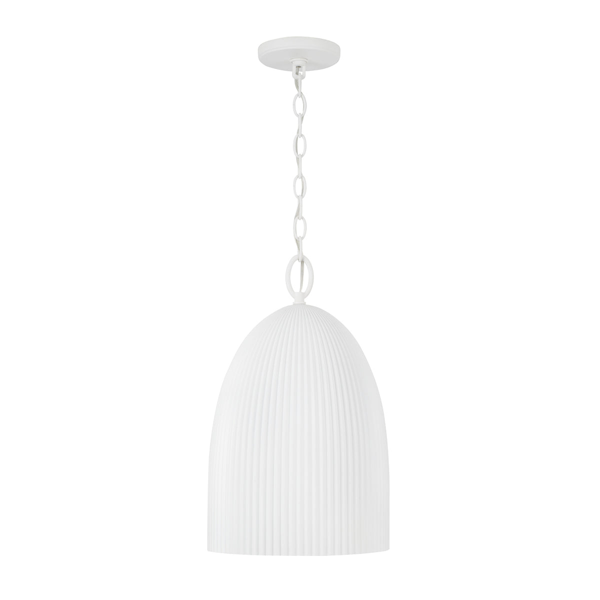 Capital Mallory Pendant in Ceramic White