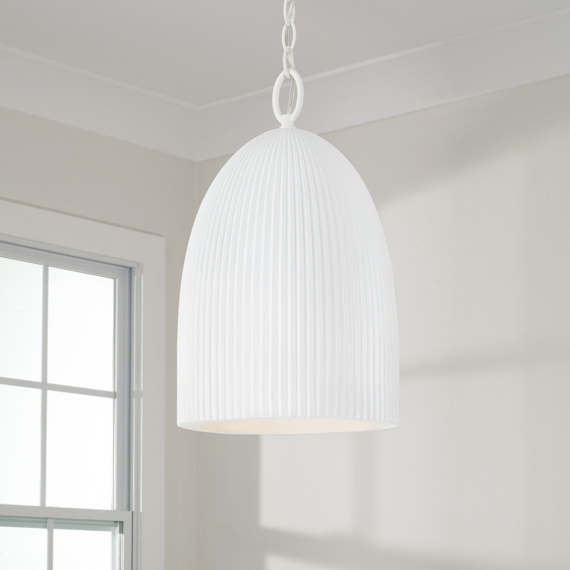 Capital Mallory Pendant in Ceramic White