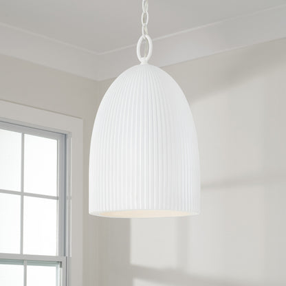 Capital Mallory Pendant in Ceramic White