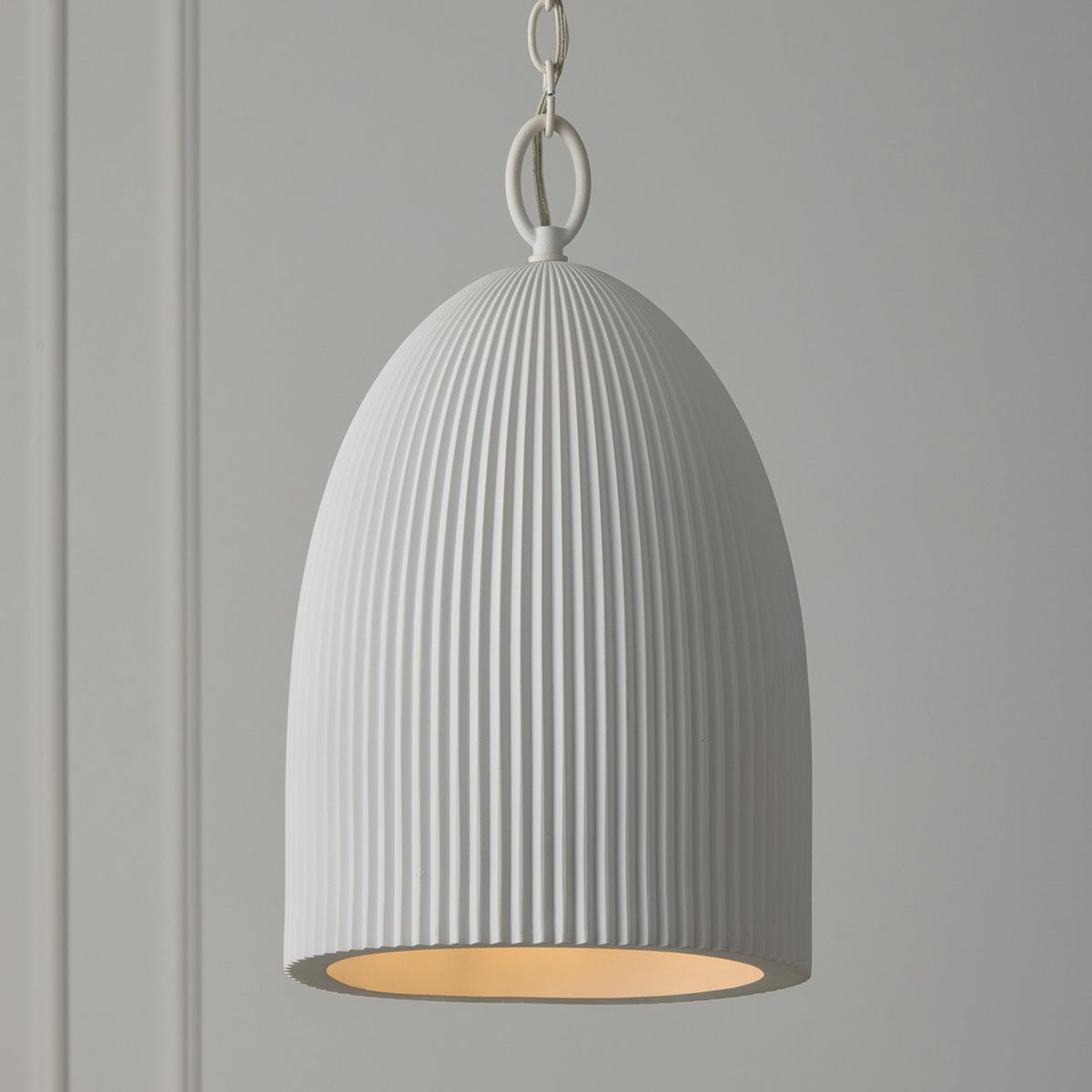 Capital Mallory Pendant in Ceramic White