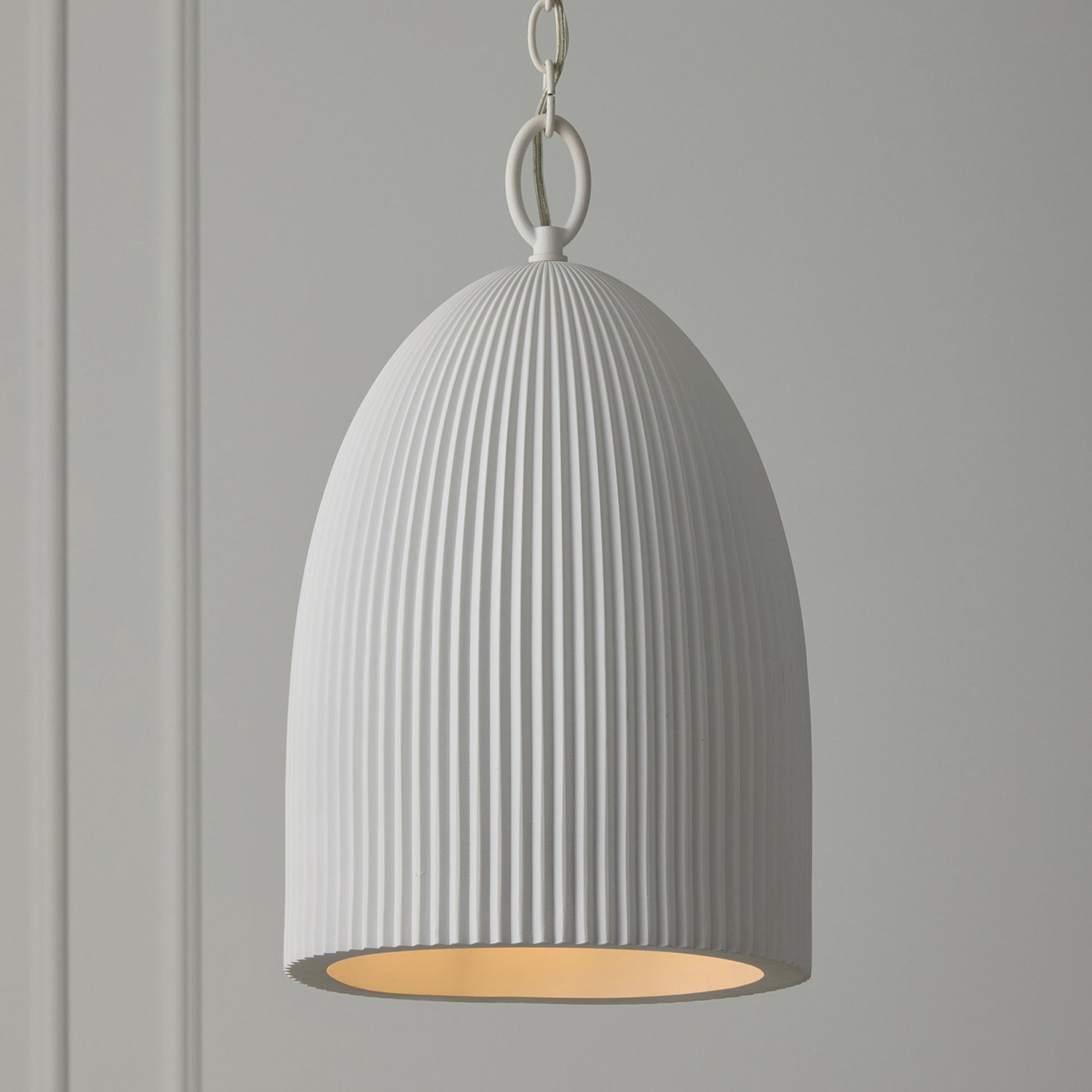 Capital Mallory Pendant in Ceramic White