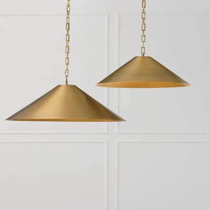 Capital Avery Large Pendant in Aged Brass