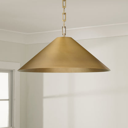 Capital Avery Medium Pendant in Aged Brass