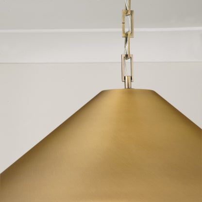 Capital Avery Large Pendant in Aged Brass