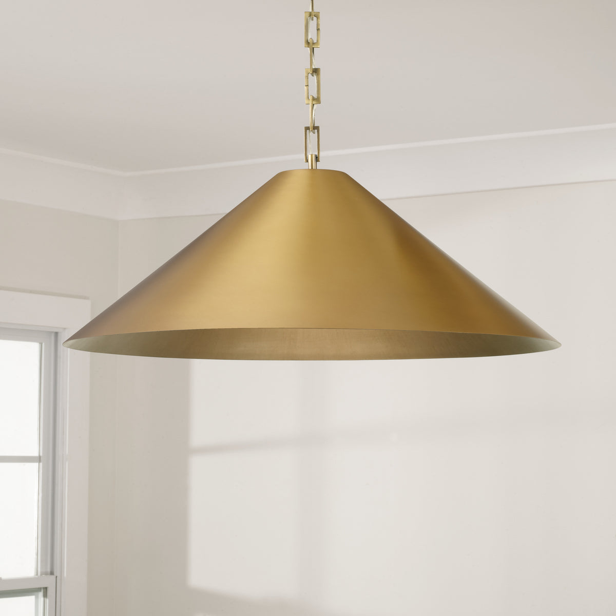 Capital Avery Large Pendant in Aged Brass
