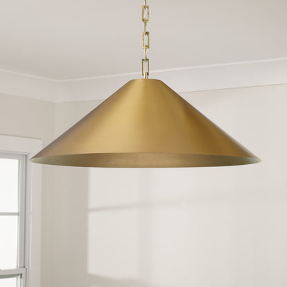 Capital Avery Large Pendant in Aged Brass