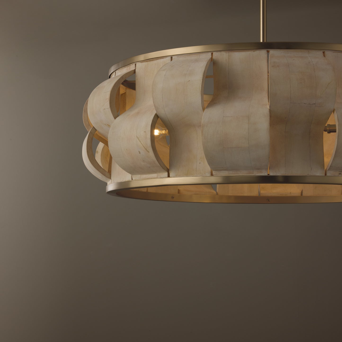 Capital Willa Large Pendant in Matte Brass