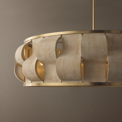 Capital Willa Grand Pendant in Matte Brass