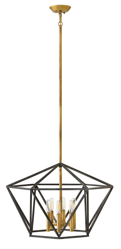 Hinkley Theory Linear Chandelier Heritage Brass