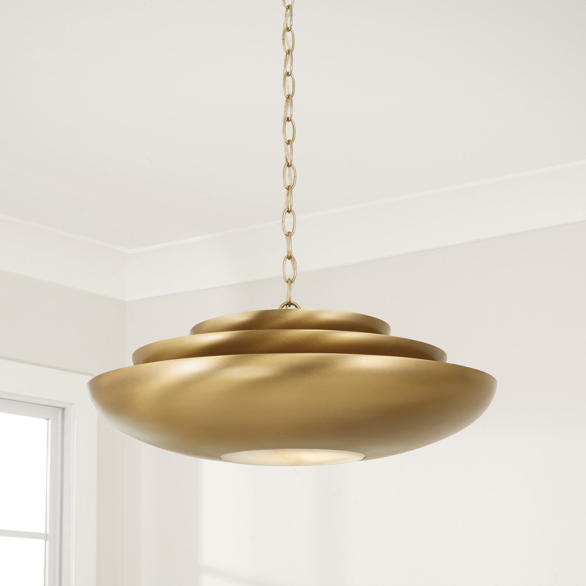 Capital Gia Medium Pendant in Aged Brass