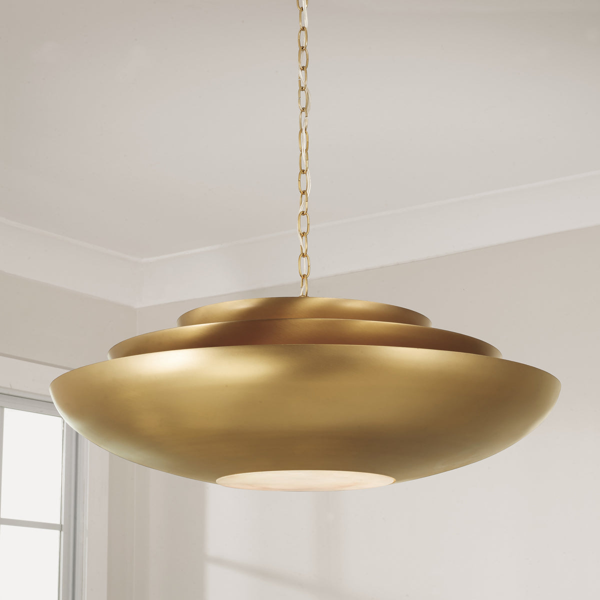 Capital Gia Large Pendant in Aged Brass