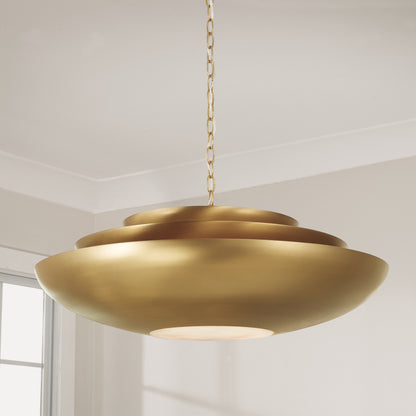 Capital Gia Large Pendant in Aged Brass