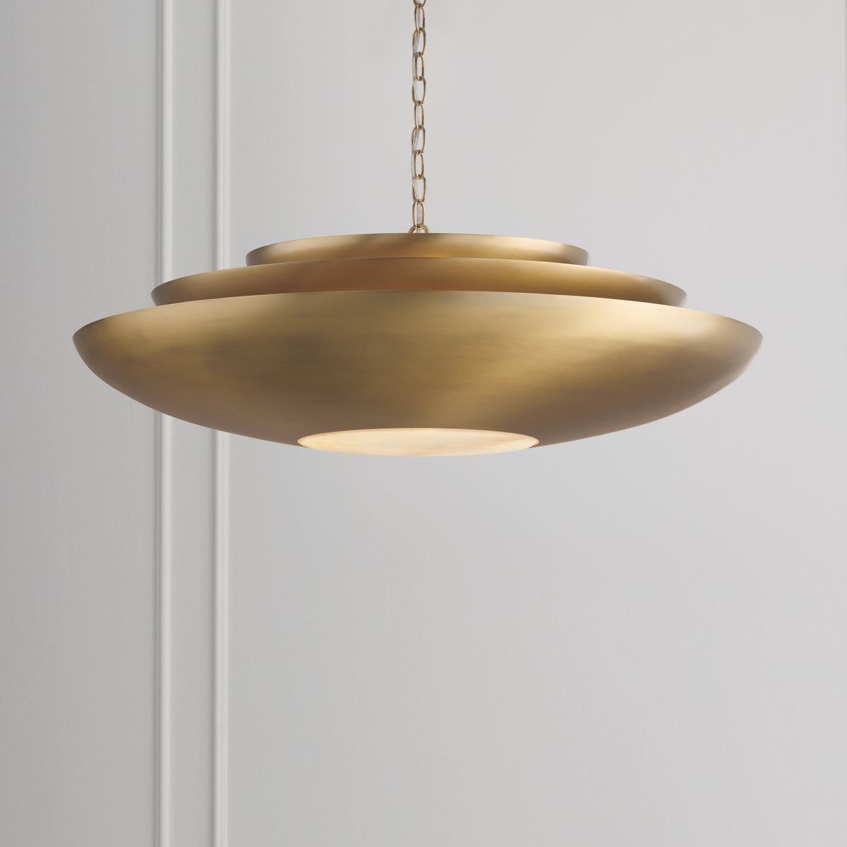 Capital Gia Large Pendant in Aged Brass