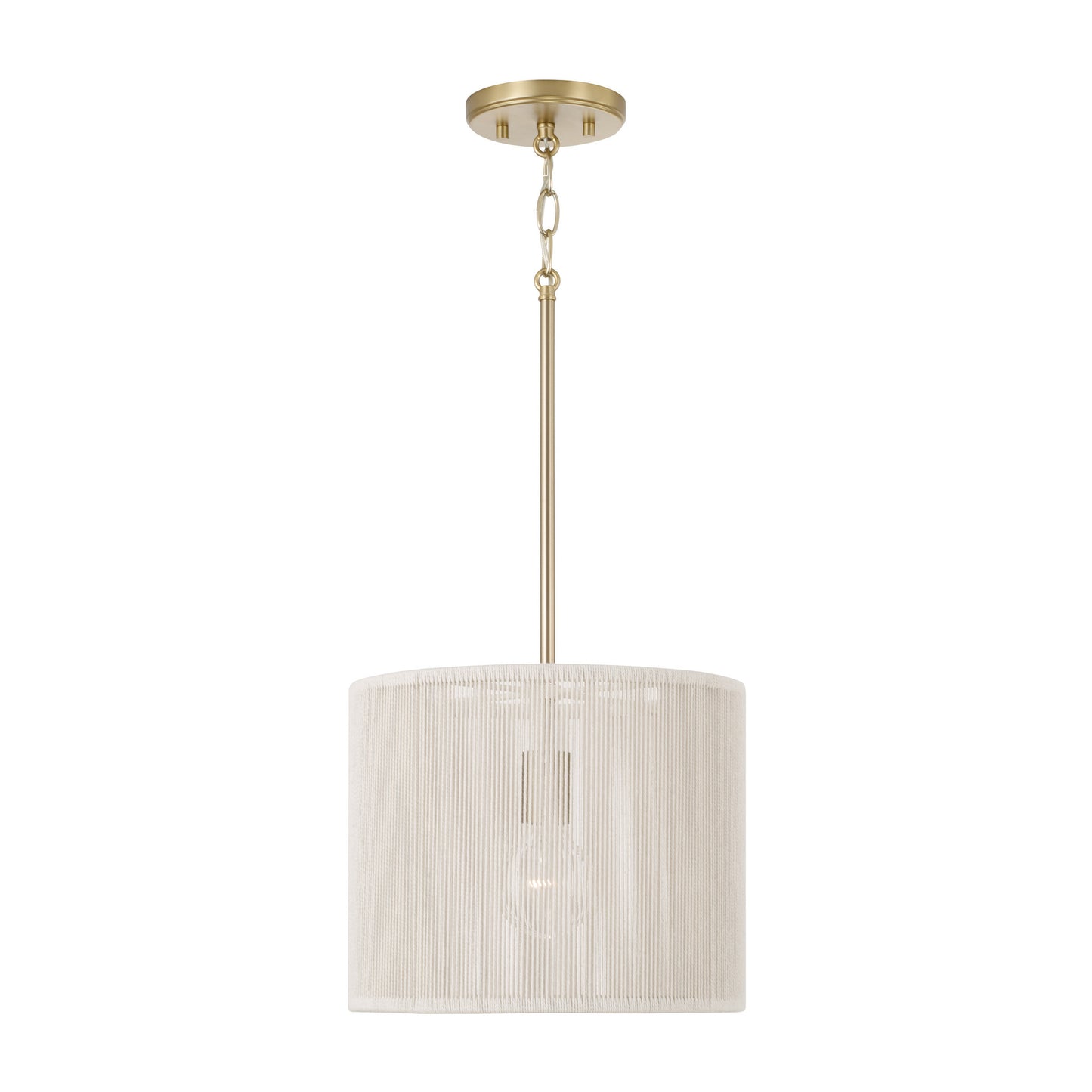 Capital Tara Small Drum Pendant in Matte Brass