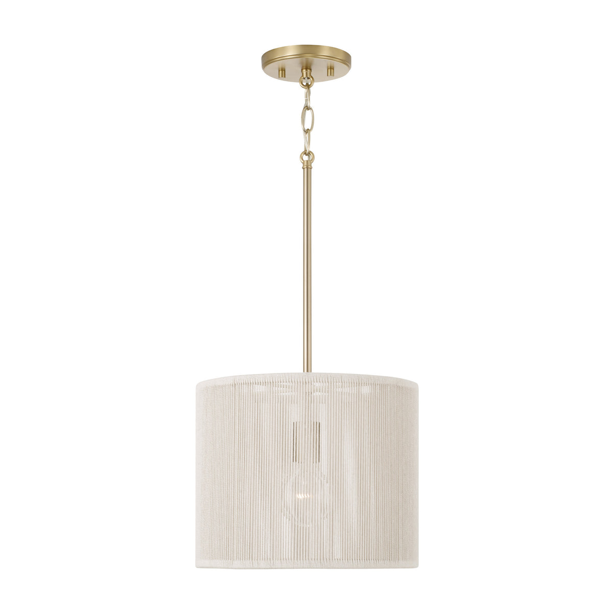 Capital Tara Small Drum Pendant in Matte Brass