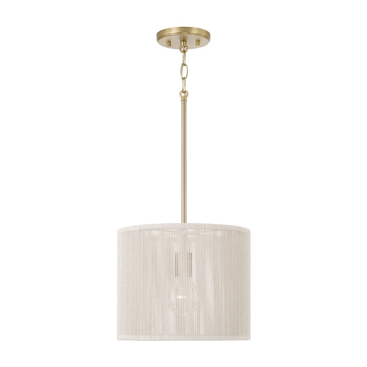 Capital Tara Small Drum Pendant in Matte Brass