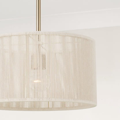 Capital Tara Small Drum Pendant in Matte Brass