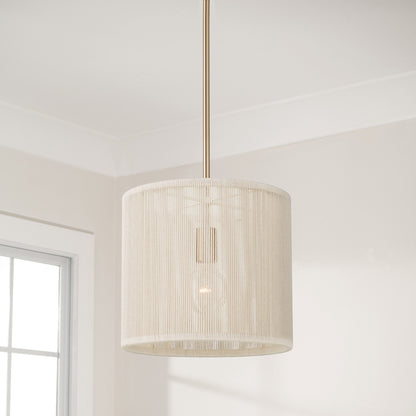 Capital Tara Small Drum Pendant in Matte Brass