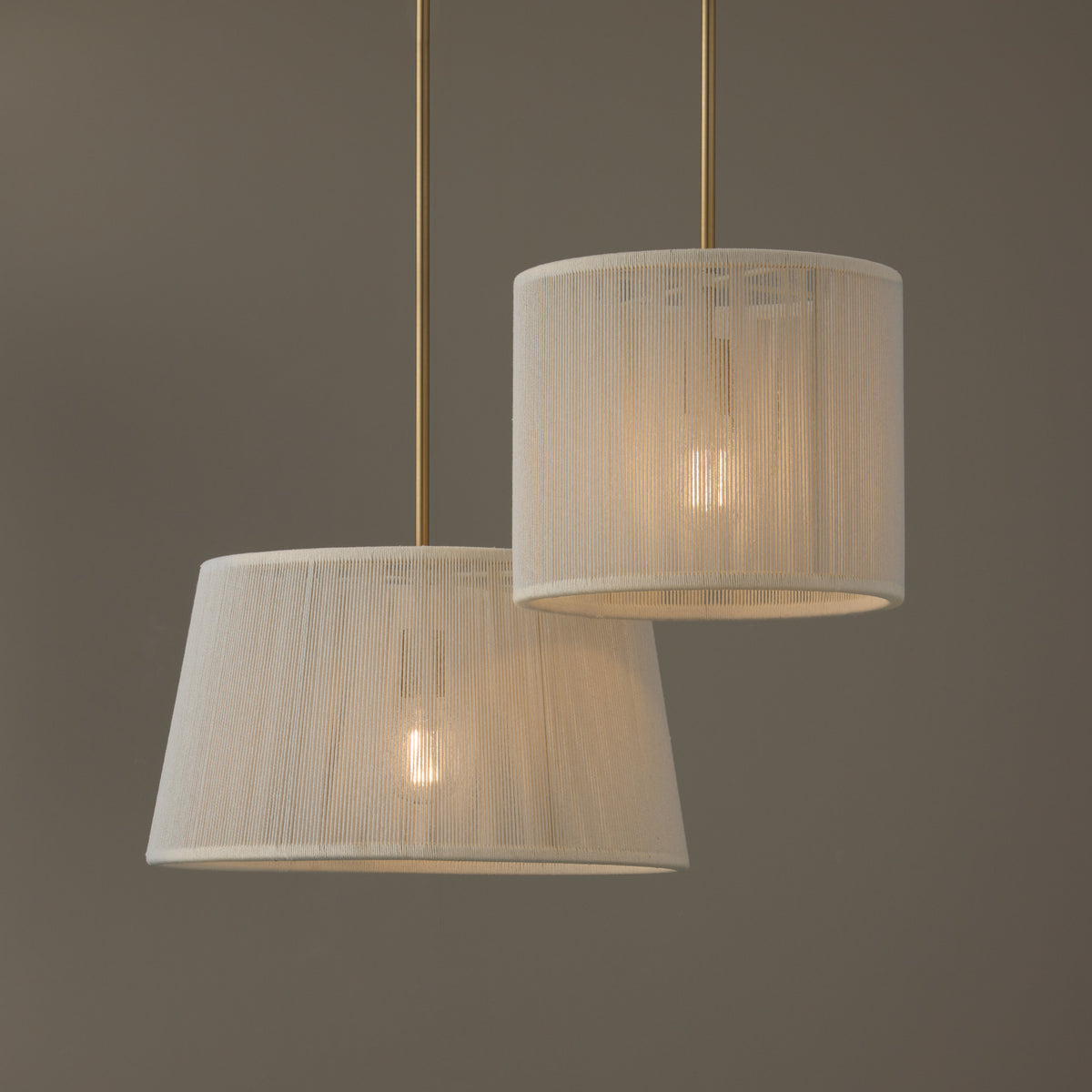 Capital Tara Small Drum Pendant in Matte Brass
