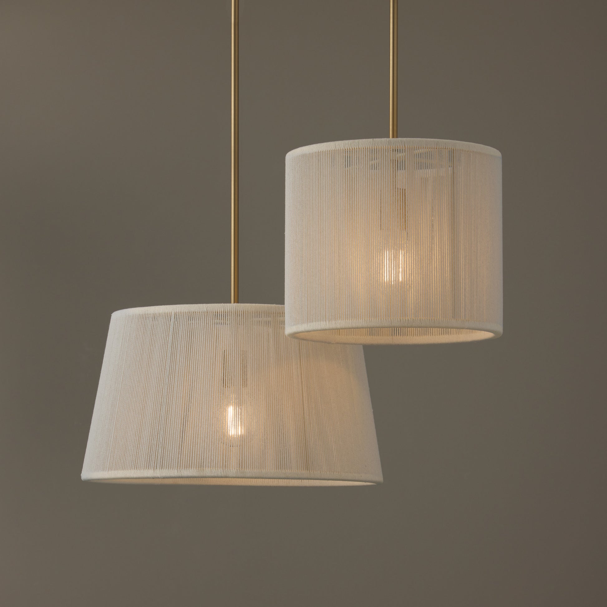 Capital Tara Small Drum Pendant in Matte Brass