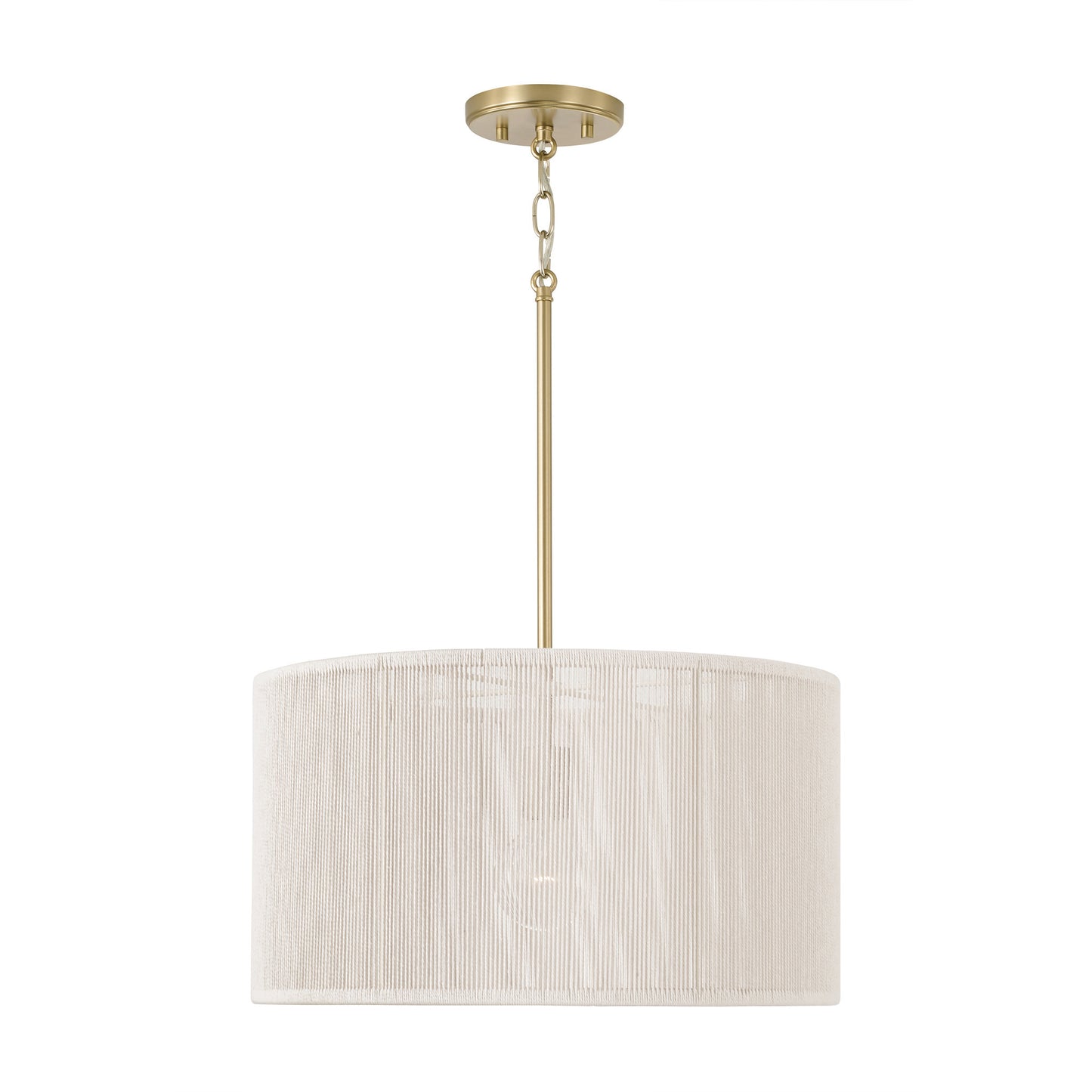 Capital Tara Medium Drum Pendant in Matte Brass