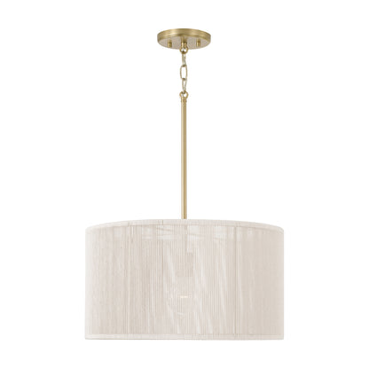 Capital Tara Medium Drum Pendant in Matte Brass