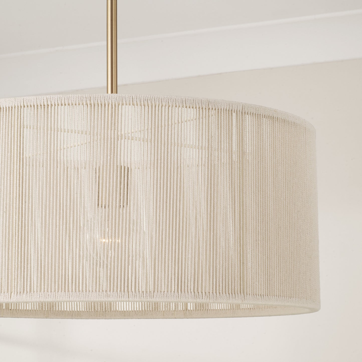 Capital Tara Medium Drum Pendant in Matte Brass