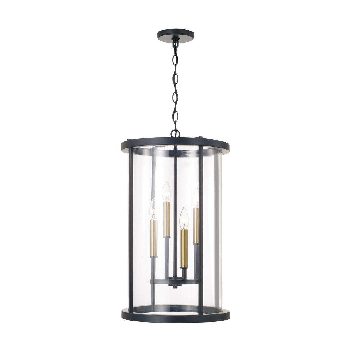 Capital Davis Pendant in Espresso and Brass