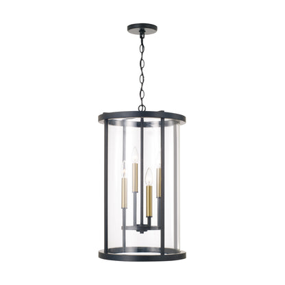 Capital Davis Pendant in Espresso and Brass