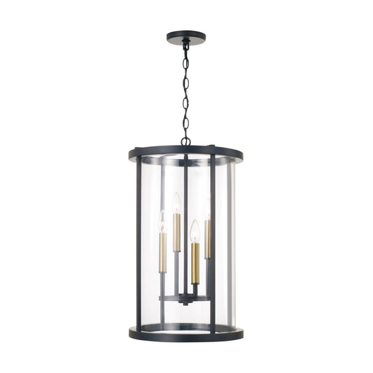 Capital Davis Pendant in Espresso and Brass