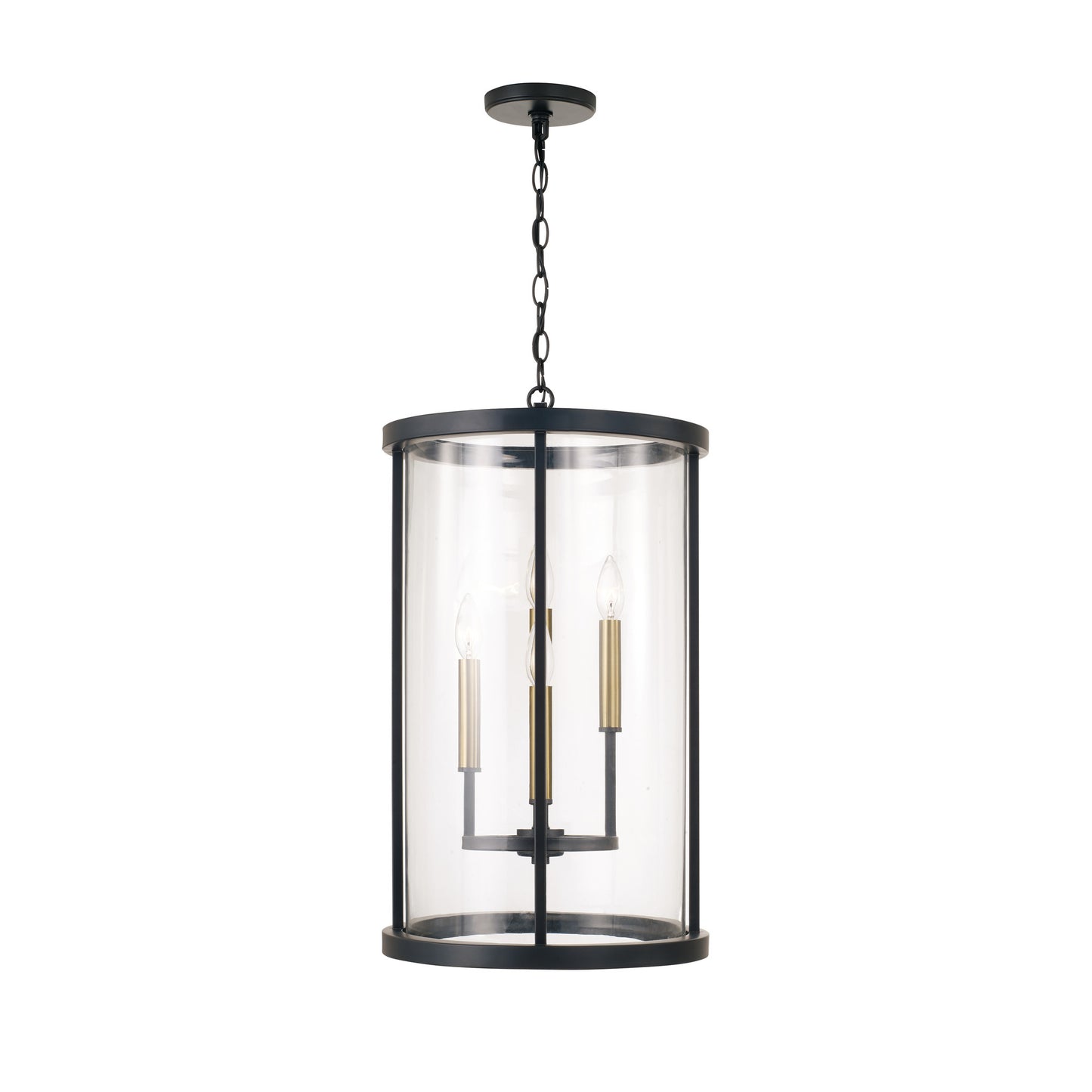 Capital Davis Pendant in Espresso and Brass