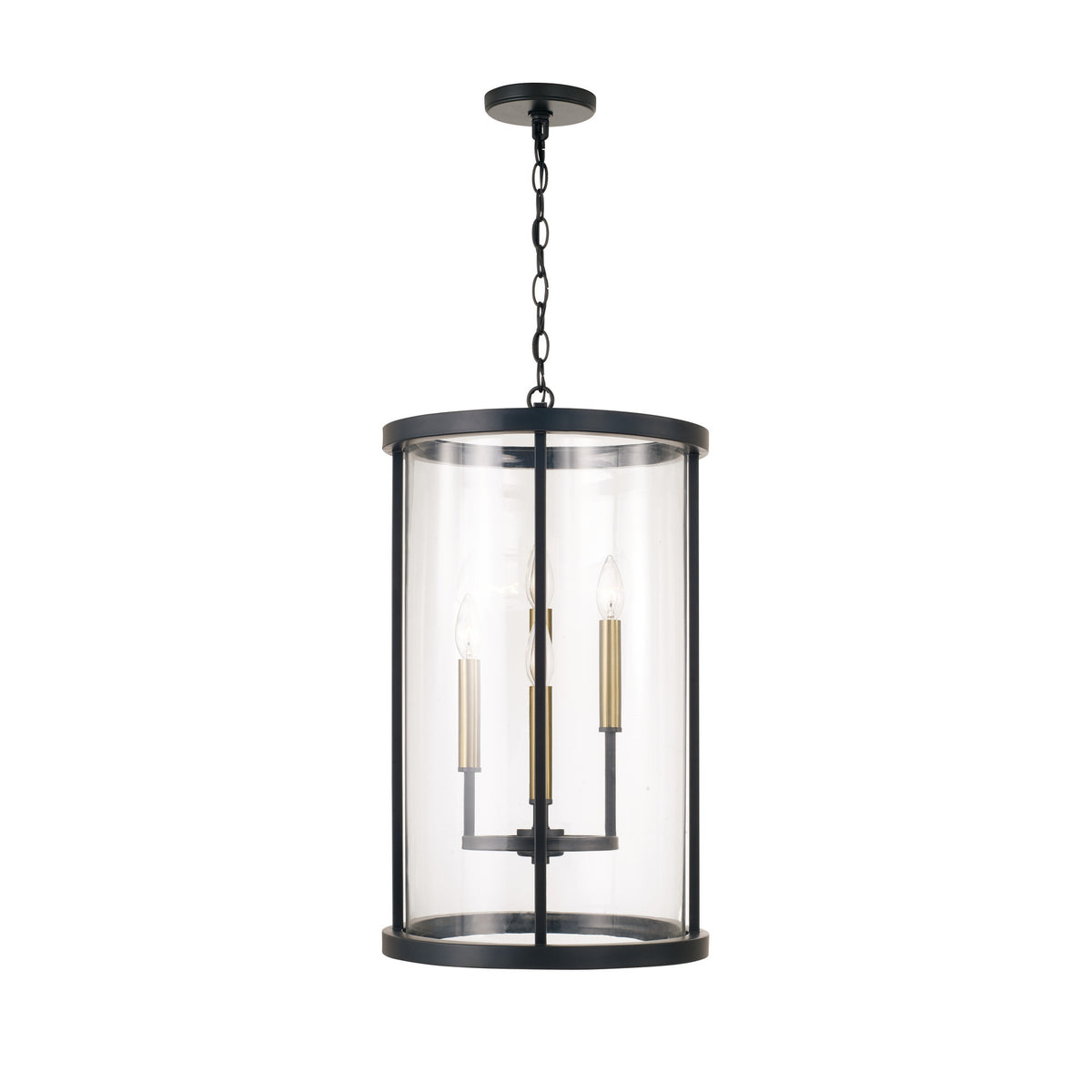 Capital Davis Pendant in Espresso and Brass