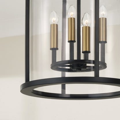Capital Davis Pendant in Espresso and Brass