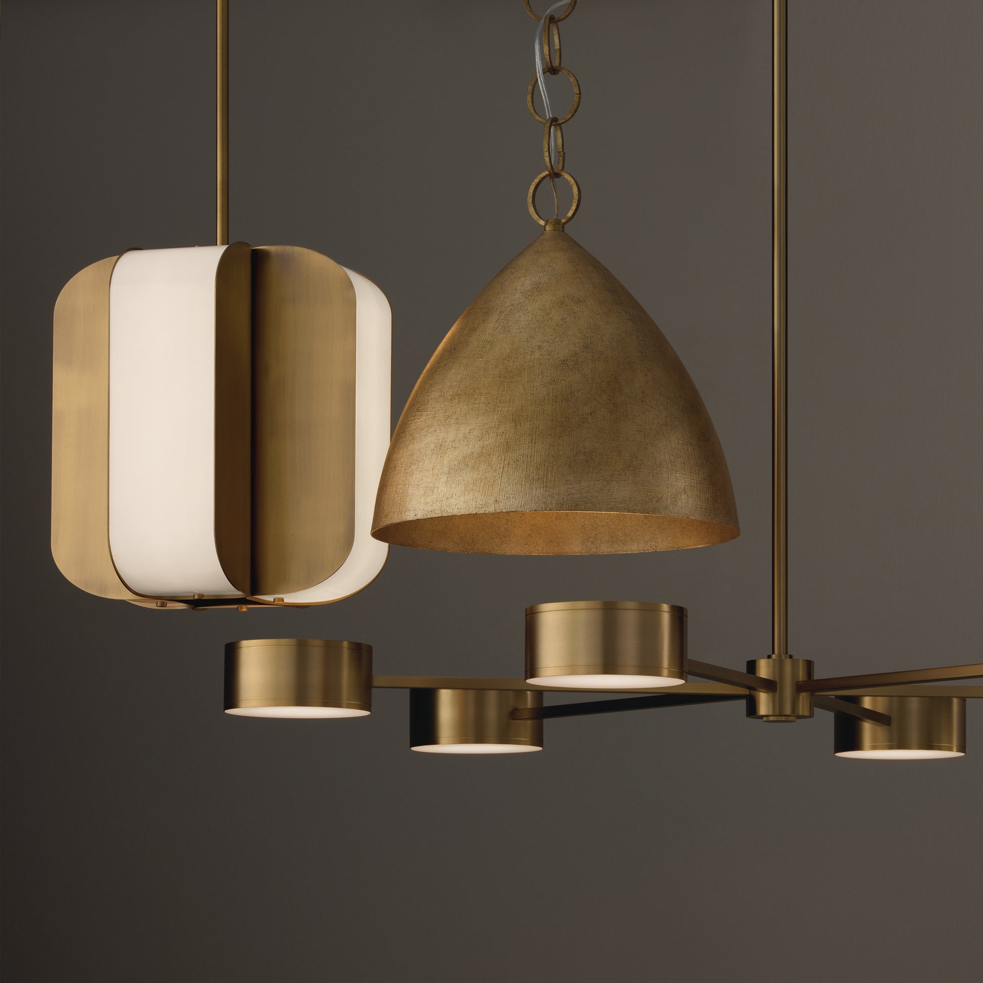 Capital Francesca Small Pendant in Feathered Gold