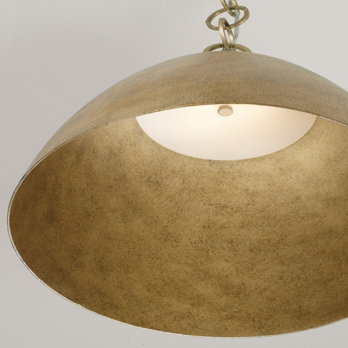 Capital Francesca Small Pendant in Feathered Gold