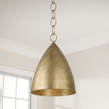 Capital Francesca Small Pendant in Feathered Gold