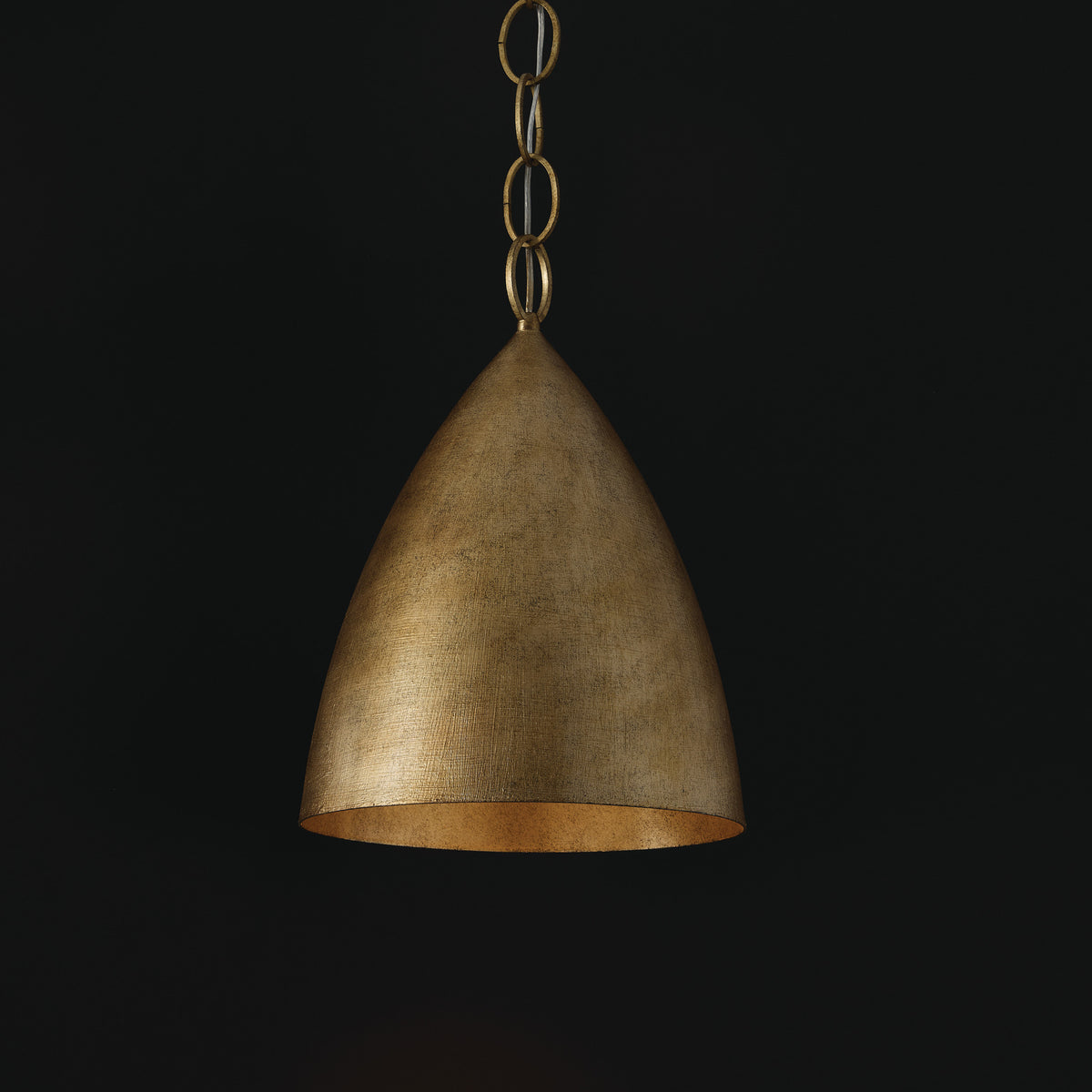 Capital Francesca Small Pendant in Feathered Gold