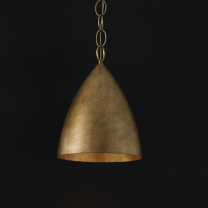Capital Francesca Small Pendant in Feathered Gold